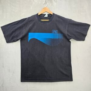 Vintage Davidoff Cool Water Shirt Mens XL OSFA Black Graphic Print Cologne 90s